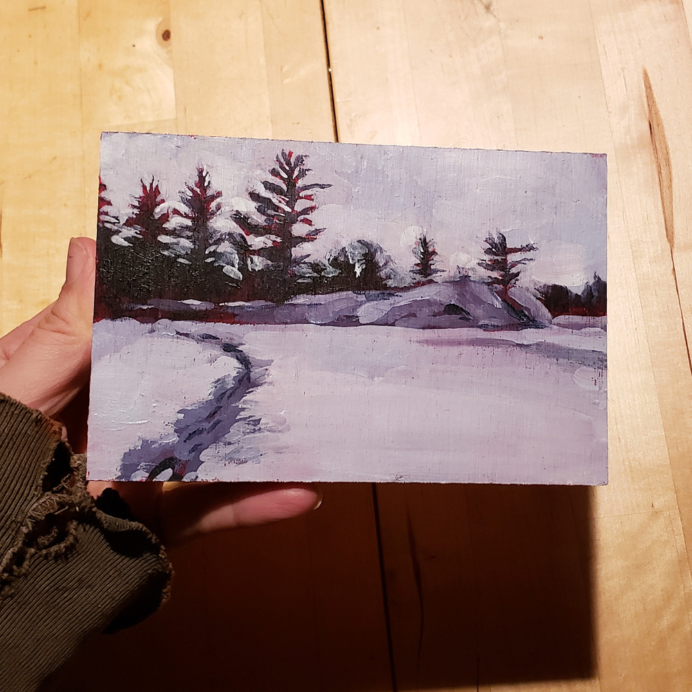 Acrylic on wood panel, 6x4"